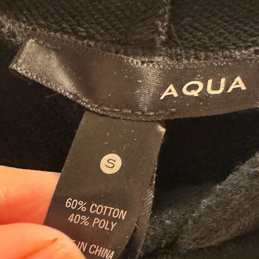AQUA Black Feather Chic Hoodie - Picture 2 of 3